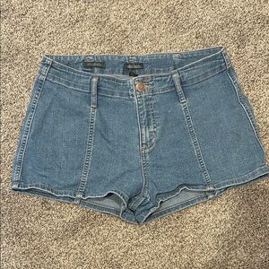 wild fable Blue Denim Panel High-Rise Shorts